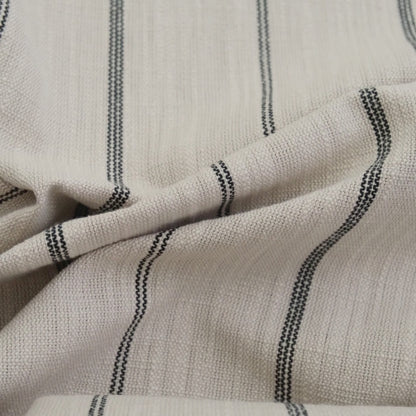 Cream Black Stripe Fabric Upholstery