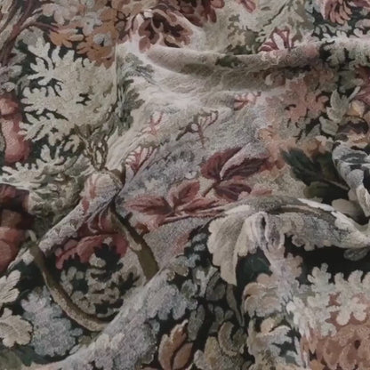 Tapestry Upholstery Fabric by the Yard Verdure Foliage