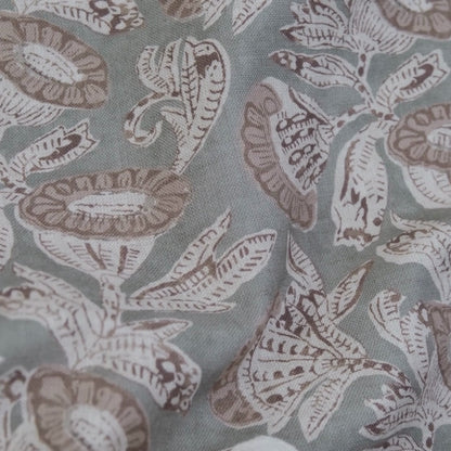 Sage Green Floral Cotton Fabric