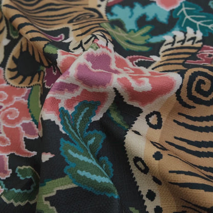 Tiger Print Chinoiserie Fabric