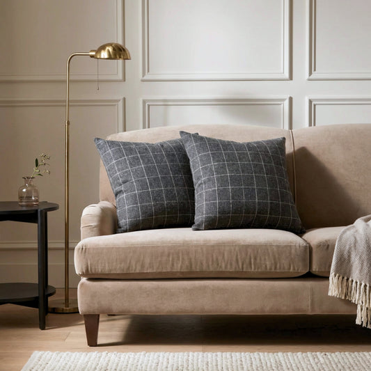 Dark Gray Upholstery Fabric- Heavyweight Charcoal Woven Material for Sofas & Chairs